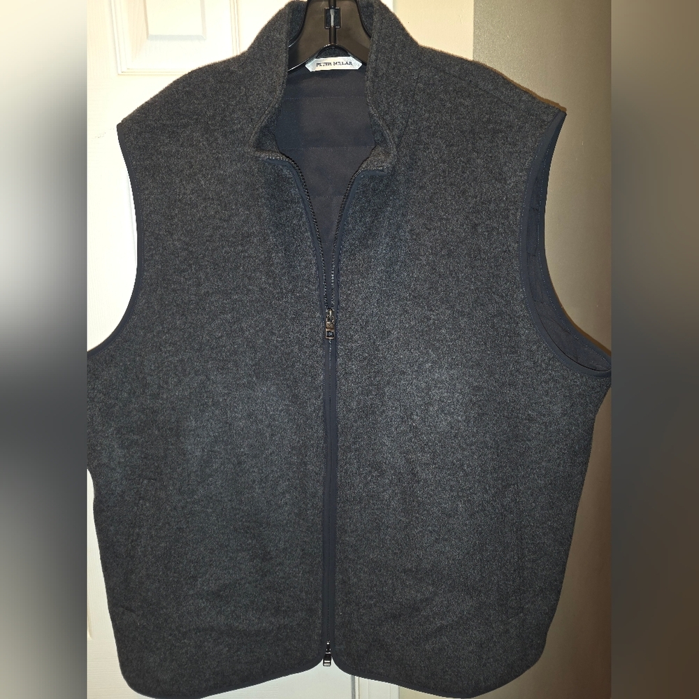 Peter Millar Crown Flex Merino Wool Full Zip Vest XXL